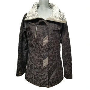 CAPP3L Ride Snowboard  Brown Black Print Jacket S